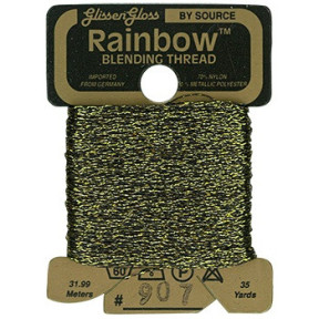 Rainbow Blending Thread 907 Black Gold Металлизированное мулине Glissen Gloss RBT907