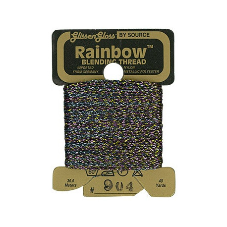Rainbow Blending Thread 904 Black Flame Металізоване муліне Glissen Gloss RBT904