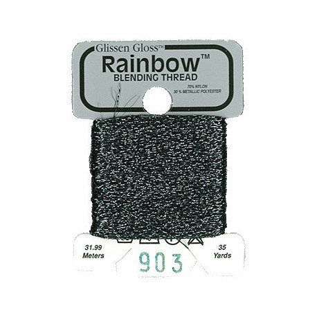 Rainbow Blending Thread 903 Charcoal Металлизированное мулине Glissen Gloss RBT903