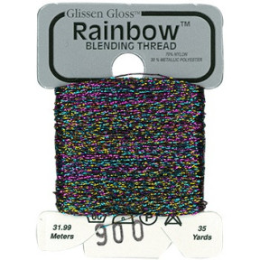 Rainbow Blending Thread 900 Multi-Black Металлизированное мулине Glissen Gloss RBT900