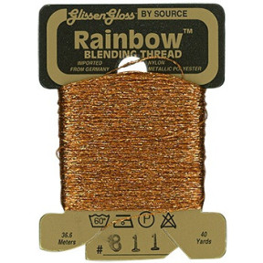 Rainbow Blending Thread 811 Pumpkin Металізоване муліне Glissen Gloss RBT811