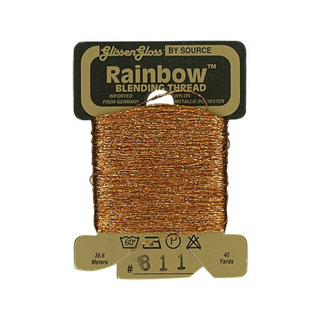 Rainbow Blending Thread 811 Pumpkin Металлизированное мулине Glissen Gloss RBT811