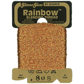 Rainbow Blending Thread 808 Copper Металізоване муліне Glissen Gloss RBT80