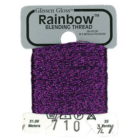 Rainbow Blending Thread 710 Double Violet Металлизированное мулине Glissen Gloss RBT710