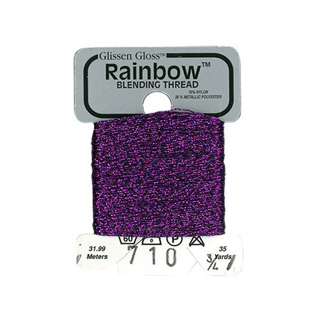 Rainbow Blending Thread 710 Double Violet Металеве муліне Glissen Gloss RBT710