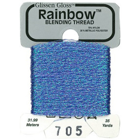 Rainbow Blending Thread 705 Cornflower Blue Металізоване муліне Glissen Gloss RBT705