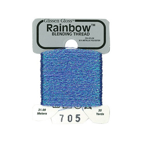 Rainbow Blending Thread 705 Cornflower Blue Металлизированное мулине Glissen Gloss RBT705