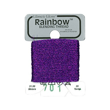 Rainbow Blending Thread 701 Violet Металлизированное мулине Glissen Gloss RBT701