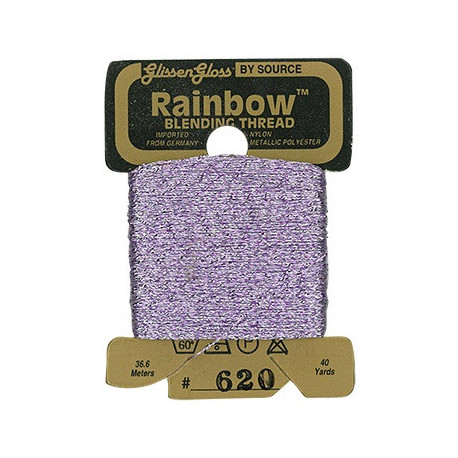 Rainbow Blending Thread 620 Gray Pink Металеве муліне Glissen Gloss RBT620