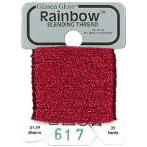 Rainbow Blending Thread 617 Red Металлизированное мулине Glissen Gloss RBT617