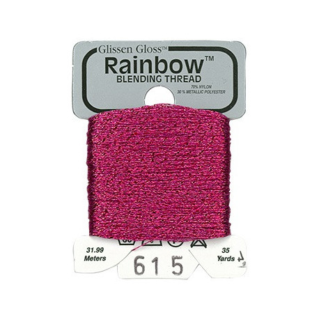 Rainbow Blending Thread 615 Azalea Металлизированное мулине Glissen Gloss RBT615