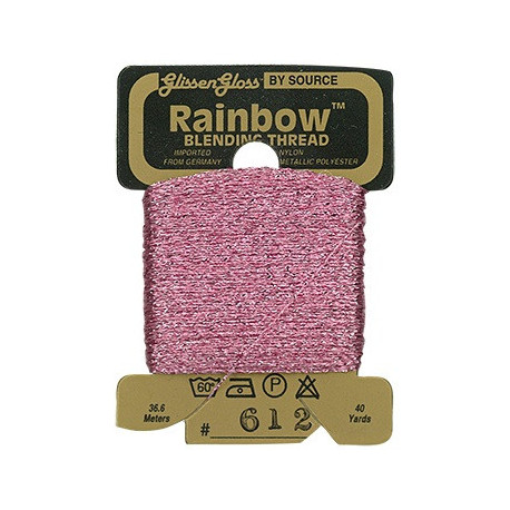 Rainbow Blending Thread 612 Pink Металлизированное мулине Glissen Gloss RBT612