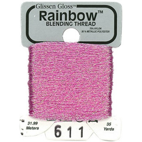 Rainbow Blending Thread 611 Iridescent Pink Металлизированное мулине Glissen Gloss RBT611