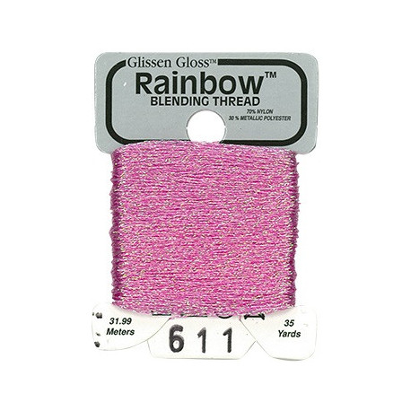 Rainbow Blending Thread 611 Iridescent Pink Металеве муліне Glissen Gloss RBT611