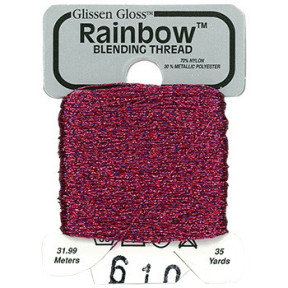 Rainbow Blending Thread 610 Blue Red Металлизированное мулине Glissen Gloss RBT610