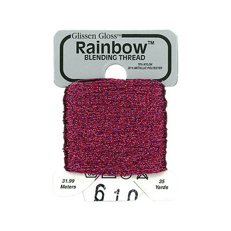 Rainbow Blending Thread 610 Blue Red Металізоване муліне Glissen Gloss RBT610