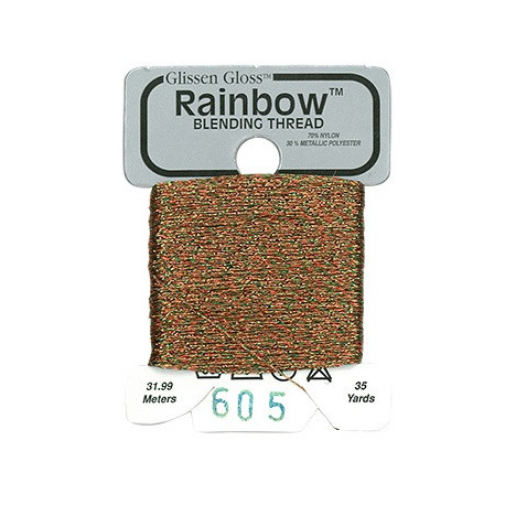 Rainbow Blending Thread 605 Brick Металізоване муліне Glissen Gloss RBT605