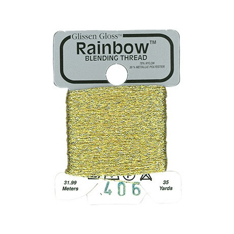 Rainbow Blending Thread 406 Gold Металлизированное мулине Glissen Gloss RBT406