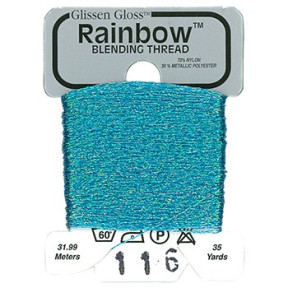 Rainbow Blending Thread 116 Iridescent Blue Металлизированное мулине Glissen Gloss RBT116
