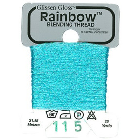 Rainbow Blending Thread 115 Iridescent Pale Blue Металізоване муліне Glissen Gloss RBT115