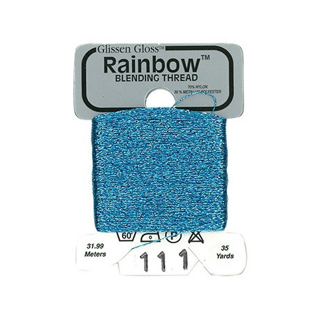 Rainbow Blending Thread 111 Pale Blue Металізоване муліне Glissen Gloss RBT111