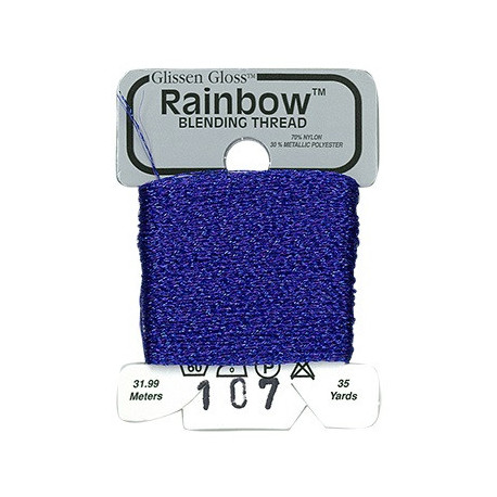 Rainbow Blending Thread 107 Royal Blue Металлизированное мулине Glissen Gloss RBT107
