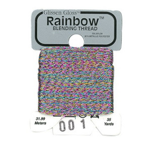 Rainbow Blending Thread 001 Multi-White Металізований мулін Glissen Gloss RBT001