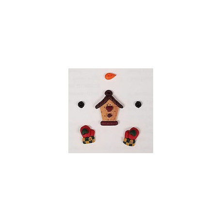 Woodland Critters & Snowman Stocking Комплект гудзиків Stoney Creek LFT476BP