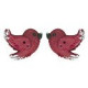 Dark Red Birds (pair-S) 2 шт. Ґудзики Stoney Creek SB008