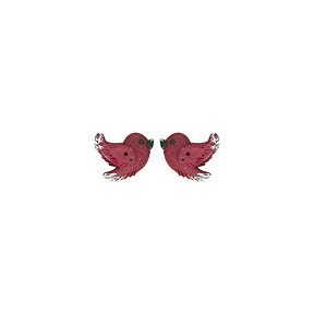 Dark Red Birds (pair-S) 2 шт. Пуговицы Stoney Creek SB008