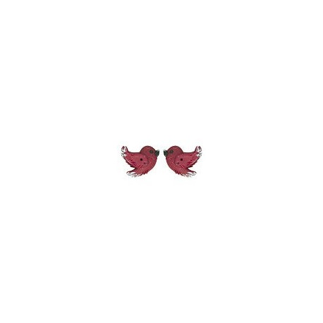 Dark Red Birds (pair-S) 2 шт. Ґудзики Stoney Creek SB008