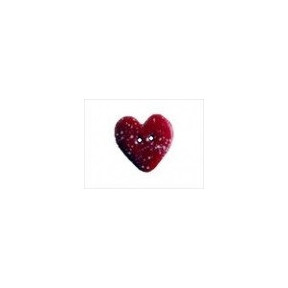 Heart, Speckled, Red, Small Пуговица Stoney Creek SB001RDS