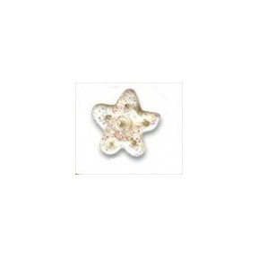 White Glitter Snowflake, Small Гудзик Stoney Creek SB080WGS