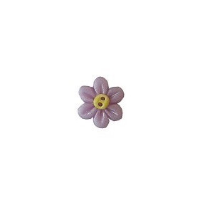 Purple Six Petal Flower w/Yellow Center Ґудзик Stoney Creek SB086PLM
