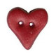 Dark Red Plain Folk Heart, Medium Гудзик Stoney Creek SB006DRDM