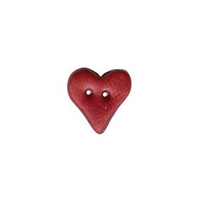 Dark Red Plain Folk Heart, Medium Гудзик Stoney Creek SB006DRDM