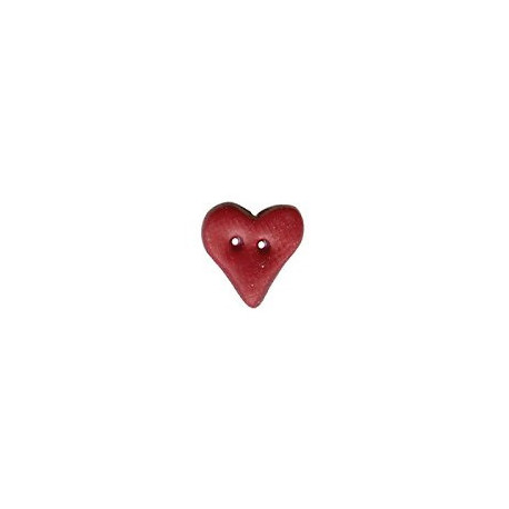 Dark Red Plain Folk Heart, Medium Гудзик Stoney Creek SB006DRDM