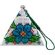 Цветы Набор для вышивания брелока-пирамидки Biscornu B-134
