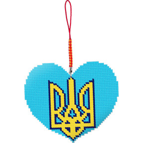 С Украиной в сердце Набор для вышивания плоского брелока Biscornu B-324