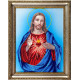 Наисвятейшее Сердце Христово Атлас с рисунком для частичной вышивки бисером Ангеліка A-502