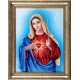 Непорочное Сердце Марии Атлас с рисунком для частичной вышивки бисером Ангеліка A-503