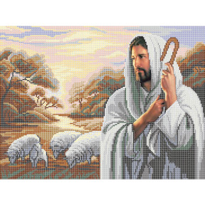 Господь – пастир мій Атлас з малюнком для часткової вишивки бісером Ангеліка A-507