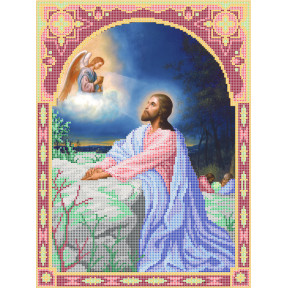 Иисус на Елеонской (Масличной) горе Атлас с рисунком для частичной вышивки бисером Ангеліка A-530