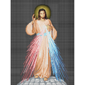 Иисусе, на Тебя уповаю Атлас с рисунком для частичной вышивки бисером Ангеліка A-551