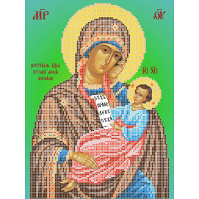 Богородиця «Втамуй моя печалі» Атлас з малюнком для вишивки бісером ікони Вертоград C-811