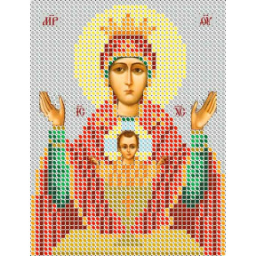 Богородиця «Неупиваемая чаша» Атлас із малюнком для вишивки бісером ікони Вертоград C-738