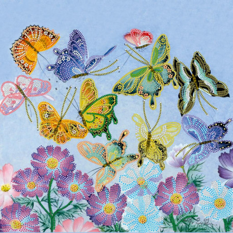 Схема для вышивания бисером Абрис Арт АС-270 Танец бабочек фото