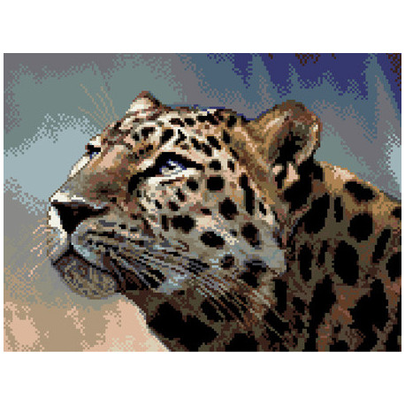 Леопард Тканина для вишивання з нанесеним малюнком Orchidea O-2439
