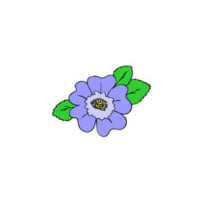 Синя фіалка Тканина для вишивання з нанесеним малюнком Orchidea O-326