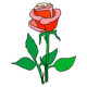 Червона троянда Тканина для вишивання з нанесеним малюнком Orchidea O-332